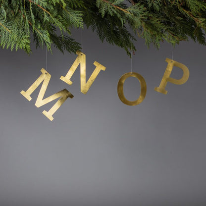 Gold Letter Ornament, O