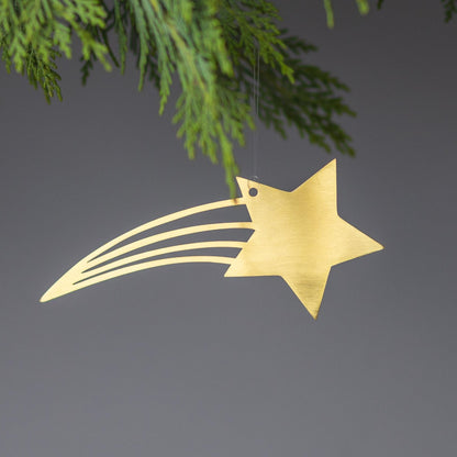 Gold Stencil Ornament, Shooting Star