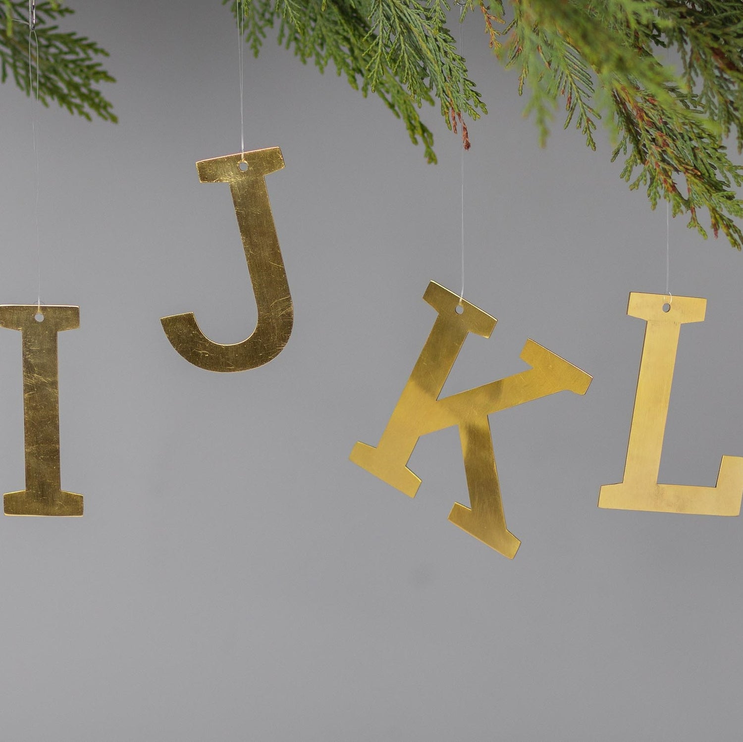 Gold Letter Ornament, I