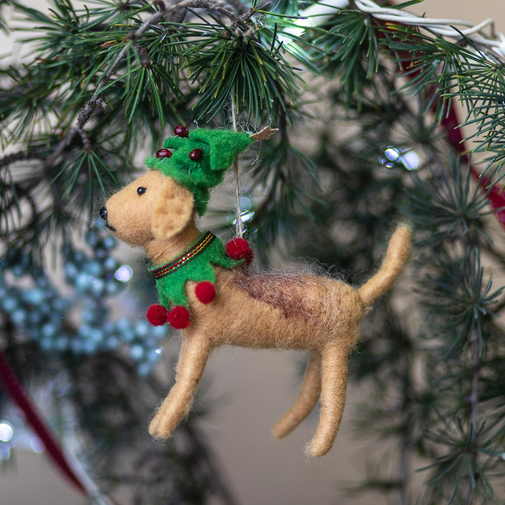 Holiday Party Dog Ornament
