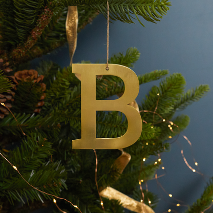 Gold Letter Ornament, B