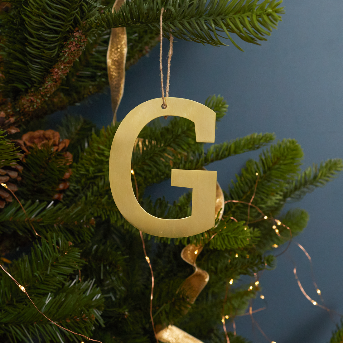 Gold Letter Ornament, G