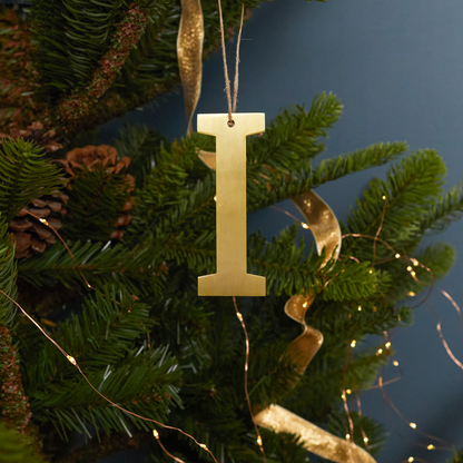 Gold Letter Ornament, I