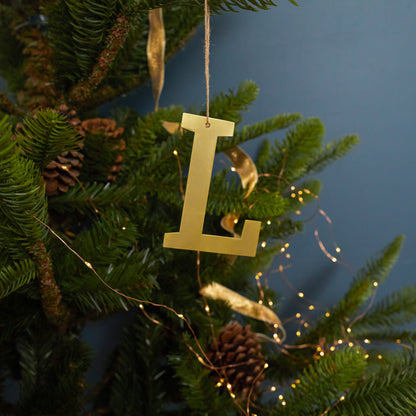 Gold Letter Ornament, L