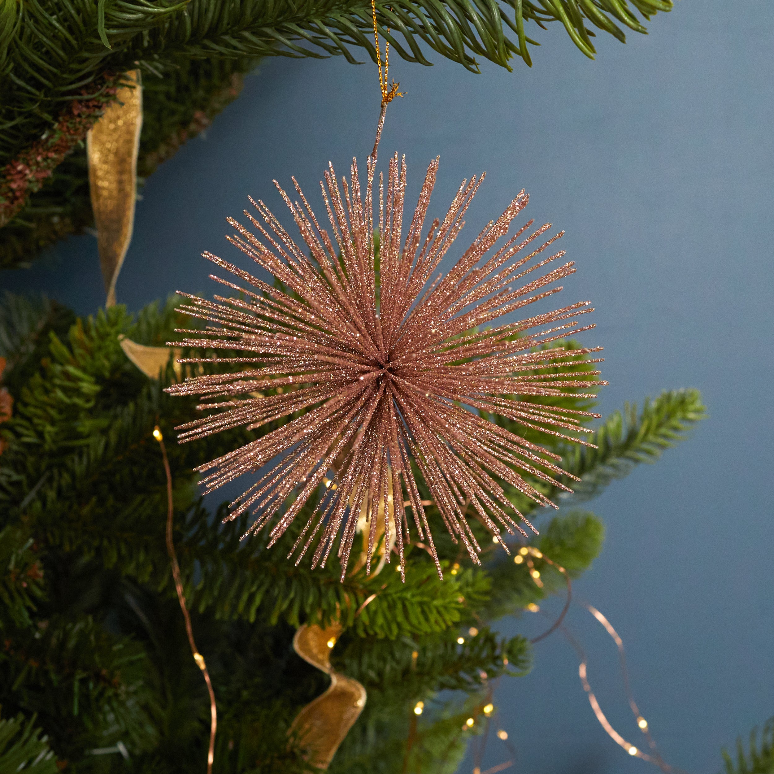 Star Burst Ornament, Rose Gold