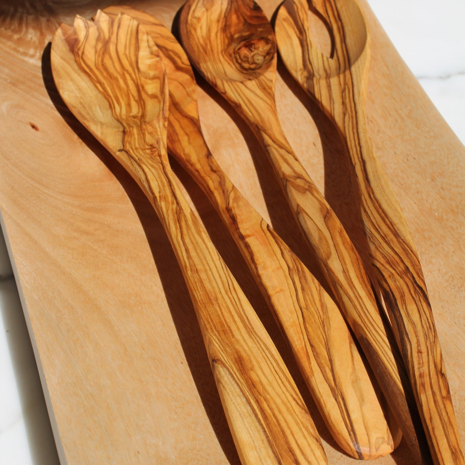 Olive Wood Long Serving Set