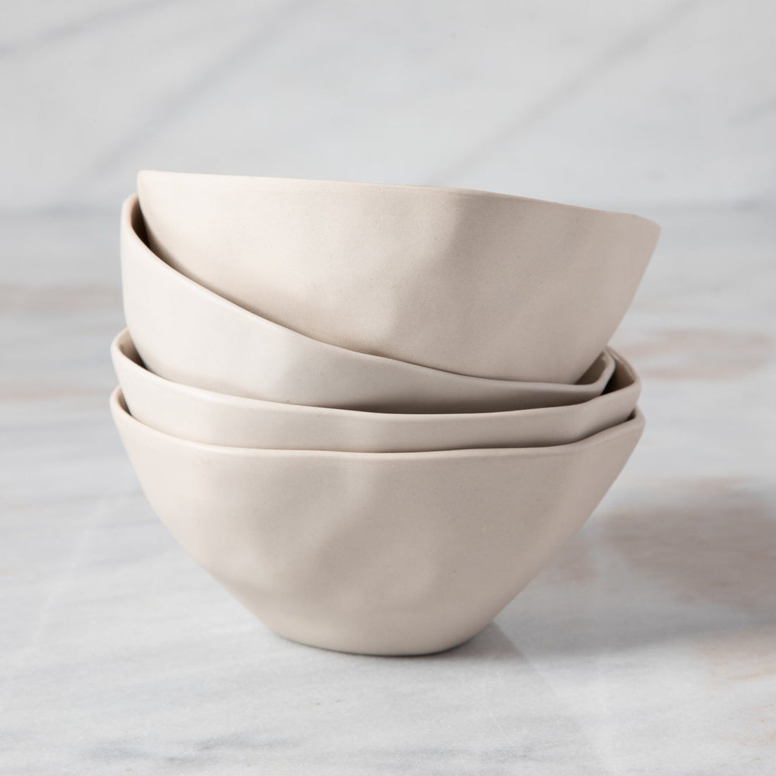 Tam Stoneware Pinch Bowl, Terracotta Rose, Set of 2