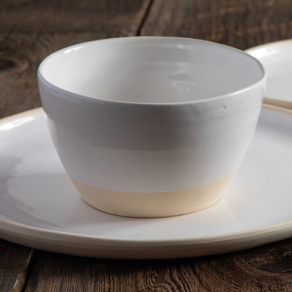 Treves Soup/Cereal Bowl, White, Set of 4
