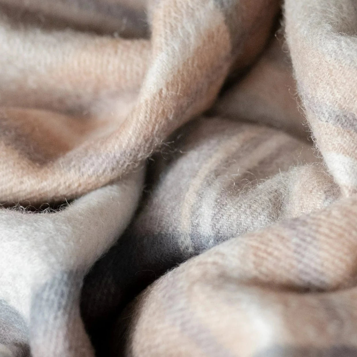 Lambswool Blanket in Stewart Natural Dress Tartan