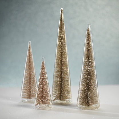 Modern Tree with Champagne Glitter, Small