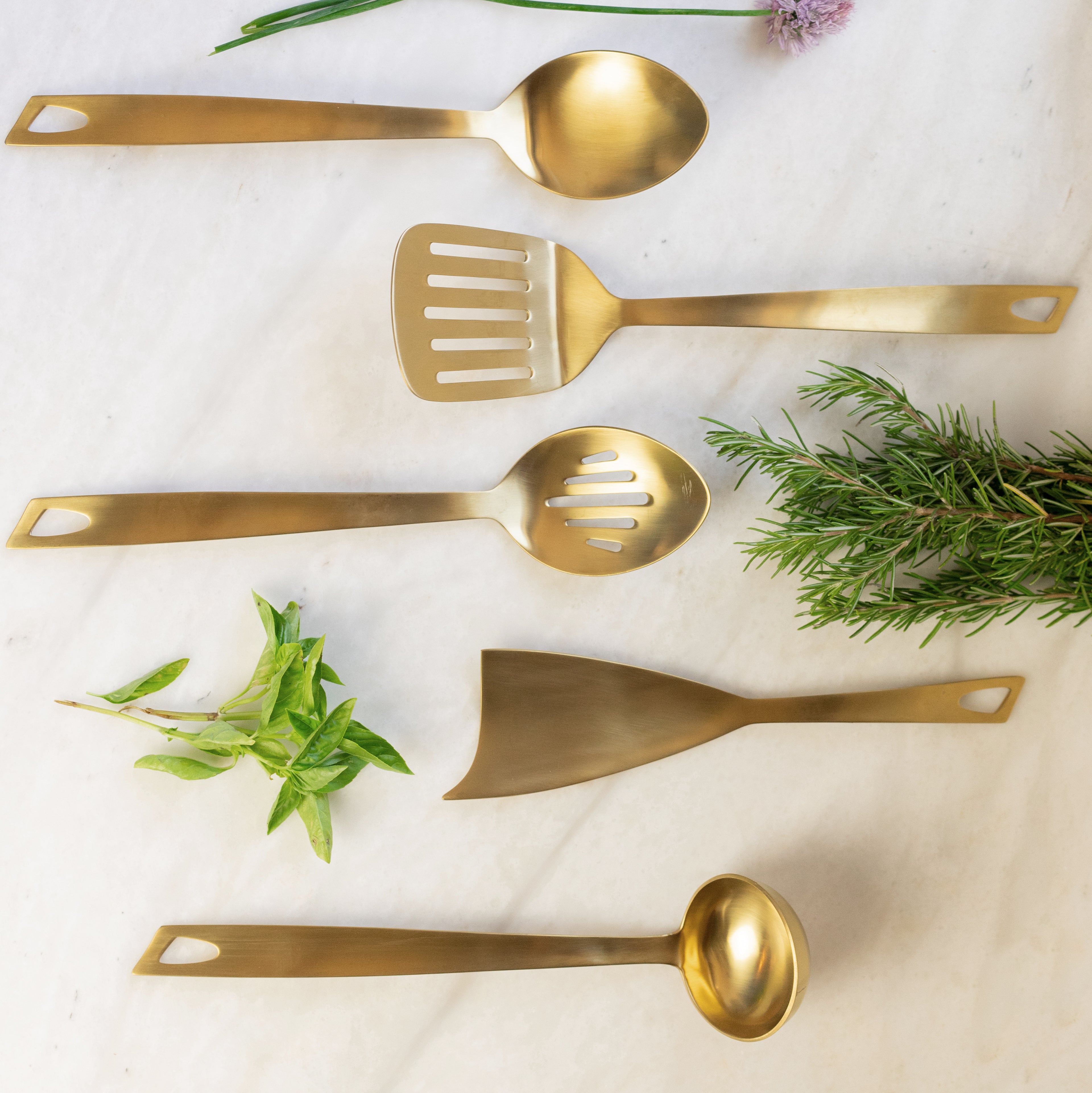 Matte Gold Mixing Spoon