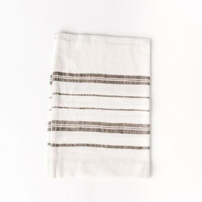Avery Hand Towel, Natural with Grey
