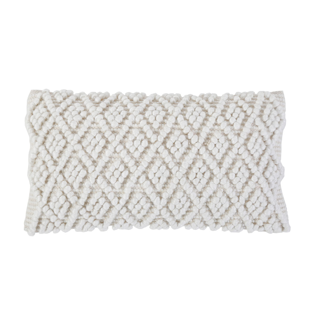 Coco Handwoven Rectangular Pillow, Ivory