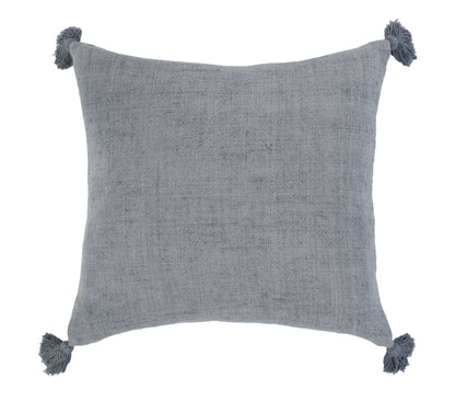 Montauk Square Pillow with Tassels, Ocean
