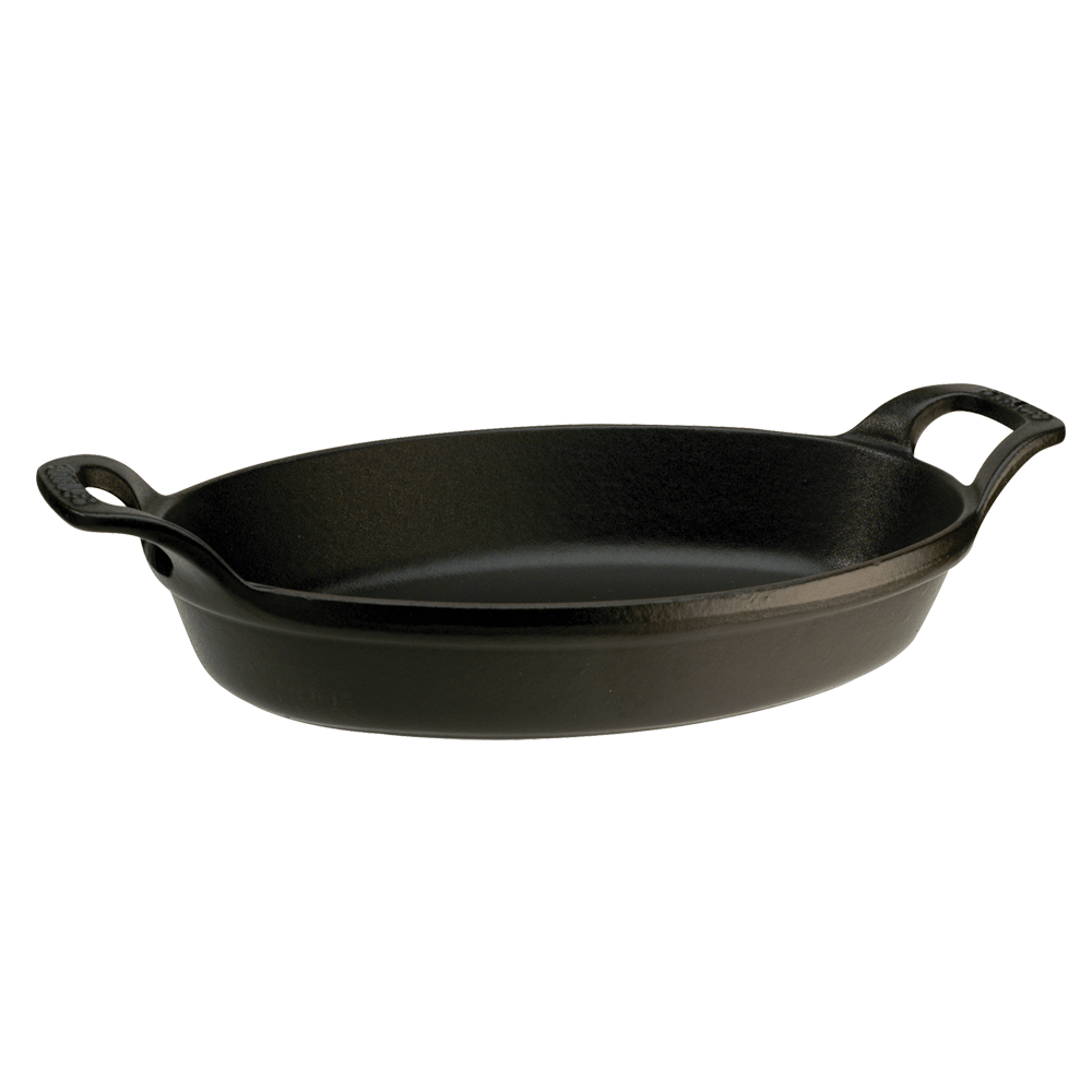 Staub Cast-Iron Oval Gratin Baking Dish with Lid