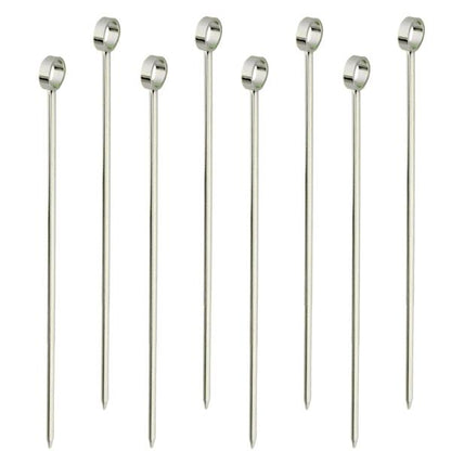 Professional Cocktail Picks, Set of 8, Silver