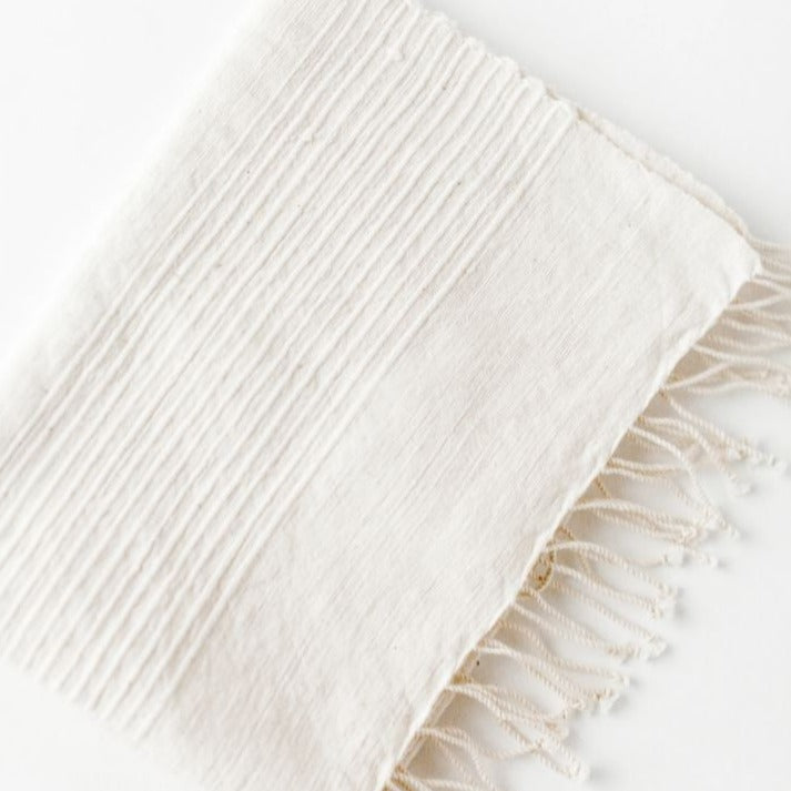 Riviera Striped Cotton Hand Towel, Natural