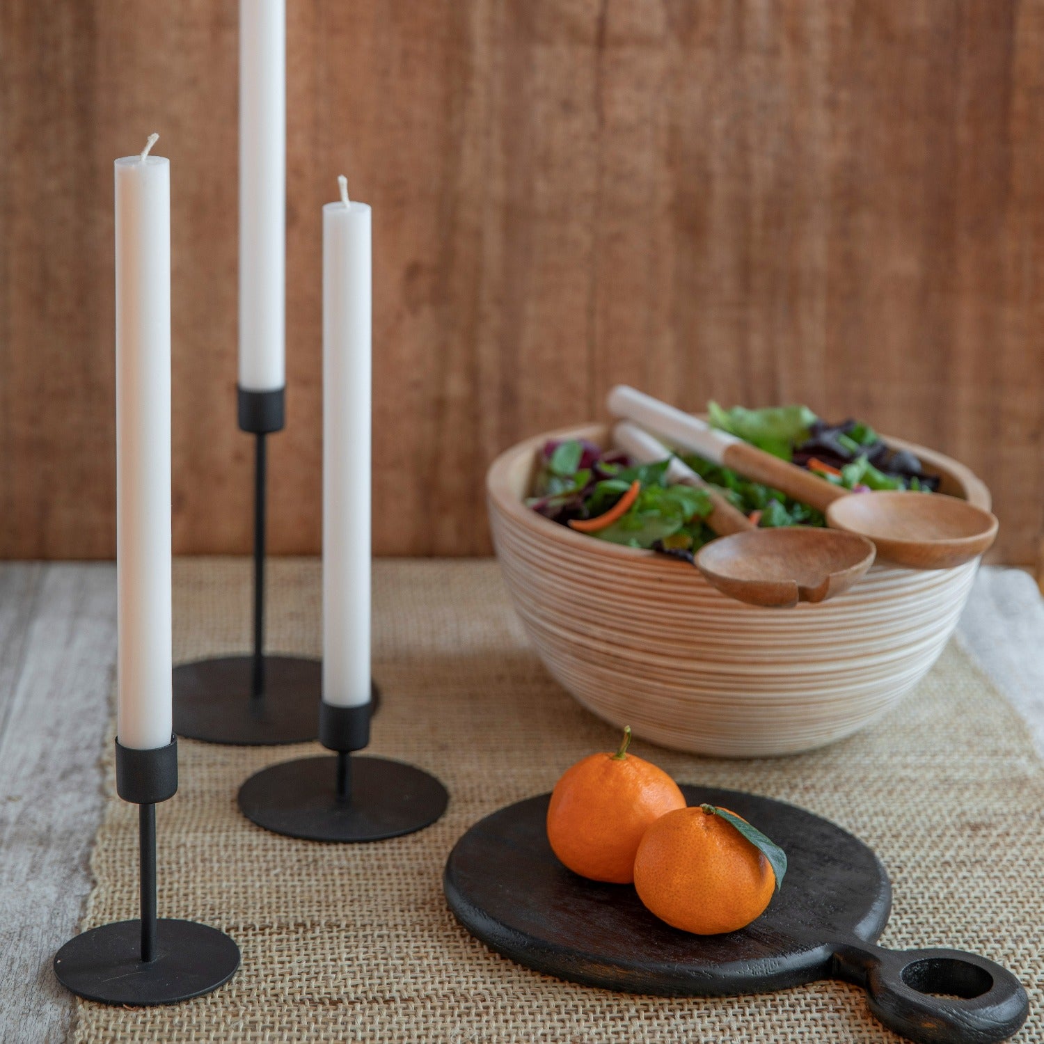Kent Black Taper Candle Holder, Tall