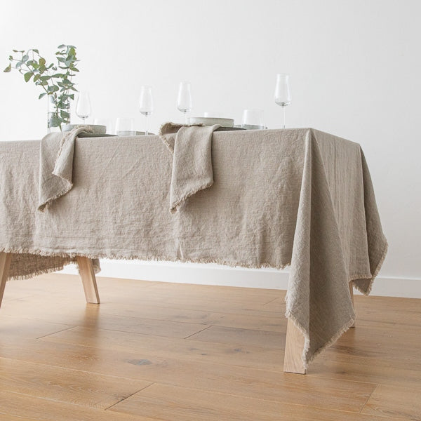Terra Fringe Tablecloth, Natural
